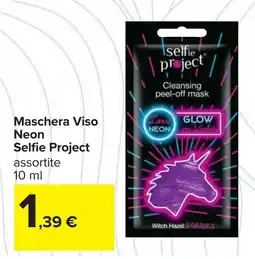 Carrefour Maschera Viso Neon Selfie Project offerta