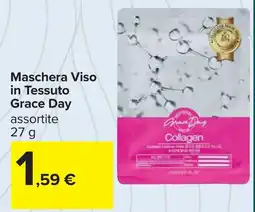 Carrefour Maschera Viso in Tessuto Grace Day offerta