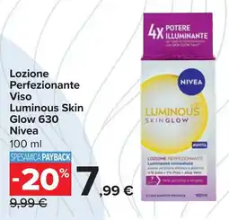Carrefour Lozione Perfezionante Viso Luminous Skin Glow 630 Nivea offerta