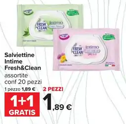 Carrefour Salviettine Intime Fresh&Clean offerta