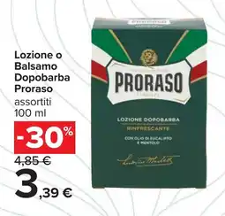 Carrefour Lozione o Balsamo Dopobarba Proraso offerta
