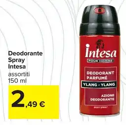 Carrefour Deodorante Spray Intesa offerta