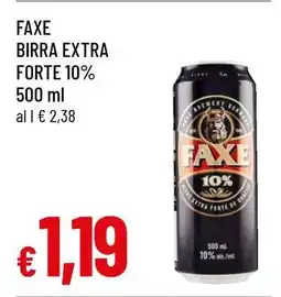 Famila FAXE BIRRA EXTRA FORTE 10% offerta
