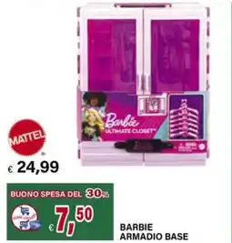 Il Gigante Mattel barbie armadio base offerta