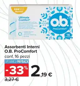 Carrefour Assorbenti Interni O.B. ProComfort offerta