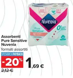 Carrefour Assorbenti Pure Sensitive Nuvenia offerta
