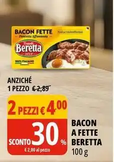Tigros Bacon a fette % BERETTA offerta
