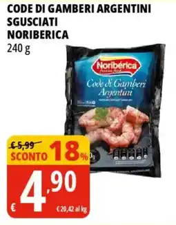 Tigros Code di gamberi argentini sgusciati NORIBERICA offerta