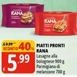Tigros Piatti pronti RANA offerta