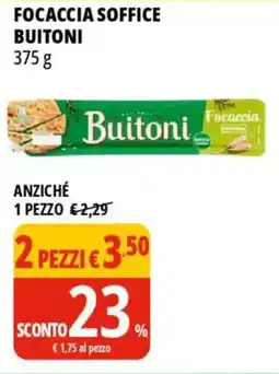 Tigros Focaccia soffice BUITONI offerta