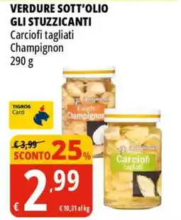 Tigros Verdure sott'olio GLI STUZZICANTI offerta