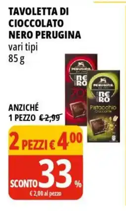 Tigros Tavoletta di cioccolato nero PERUGINA offerta