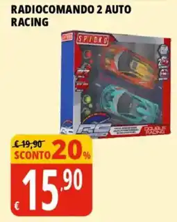 Tigros Radiocomando 2 auto RACING offerta