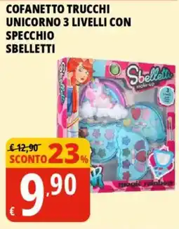 Tigros Cofanetto trucchi unicorno 3 livelli con specchio SBELLETTI offerta