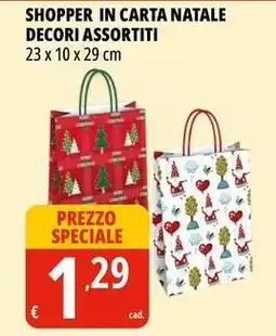 Tigros Shopper in carta natale decori offerta