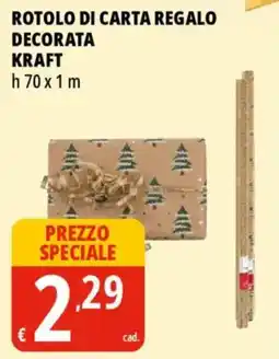 Tigros Rotolo di carta regalo decorata KRAFT offerta