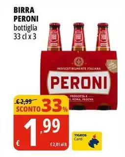 Tigros Birra PERONI offerta