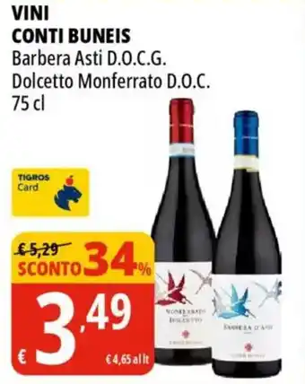 Tigros Vini CONTI BUNEIS offerta