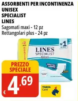 Tigros Assorbenti per incontinenza unisex SPECIALIST LINES offerta