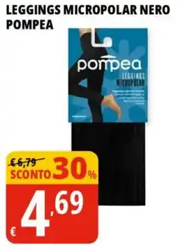 Tigros Leggings micropolar nero POMPEA offerta
