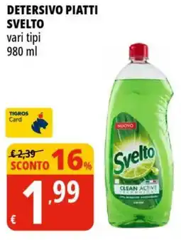 Tigros Detersivo piatti SVELTO offerta