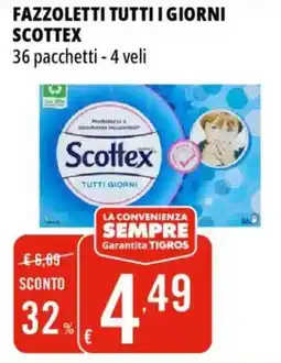 Tigros Fazzoletti tutti i giorni SCOTTEX offerta