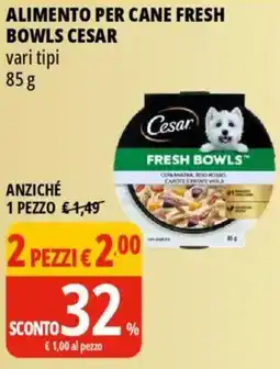 Tigros Alimento per cane fresh BOWLS CESAR offerta