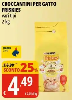 Tigros Croccantini per gatto FRISKIES offerta