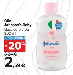 Carrefour Olio Johnson's Baby offerta