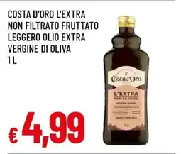 Famila Costa d'Oro L'Extra Non Filtrato Fruttato Leggero Olio Extra Vergine di Oliva offerta
