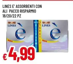 Famila LINES E' ASSORBENTI CON ALI PACCO RISPARMIO offerta