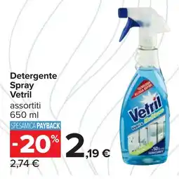 Carrefour Detergente Spray Vetril offerta