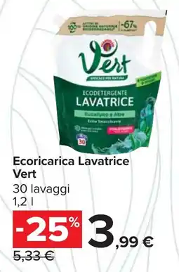 Carrefour Ecoricarica Lavatrice Vert offerta