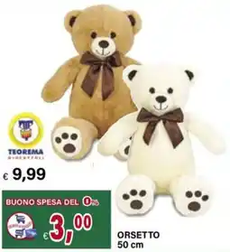 Il Gigante Teorema orsetto offerta