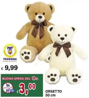Il Gigante Teorema orsetto offerta