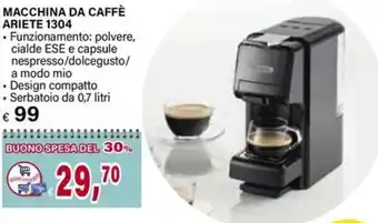 Il Gigante MACCHINA DA CAFFÈ ARIETE 1304 offerta