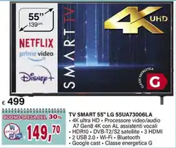 Il Gigante TV SMART 55" LG 55UA73006LA offerta