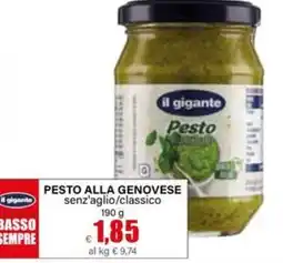 Il Gigante Il gigante pesto alla genovese senz'aglio/classico offerta