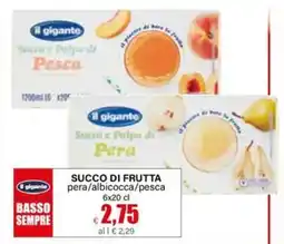 Il Gigante Il gigante succo di frutta pera/albicocca/pesca offerta
