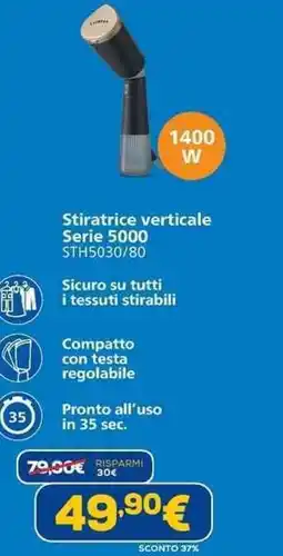 Euronics Stiratrice verticale Serie 5000 STH5030/80 offerta