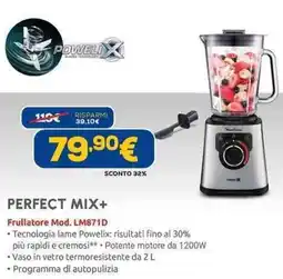 Euronics Moulinex PERFECT MIX+ Frullatore Mod. LM871D offerta