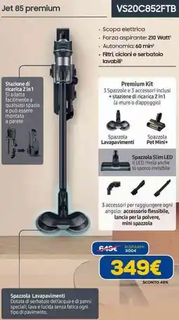 Euronics Jet 85 premium VS20C852FTB offerta