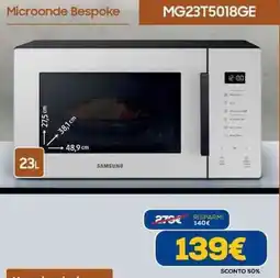 Euronics Microonde Bespoke MG23T5018GE offerta