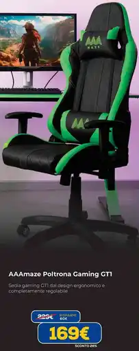 Euronics AAAmaze Poltrona Gaming GT1 offerta