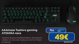 Euronics Aaamaze tastiera gaming atomika nera offerta