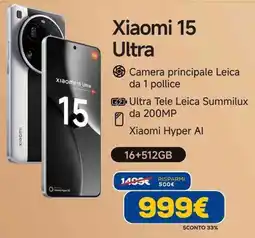 Euronics Xiaomi 15 Ultra offerta