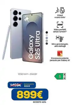 Euronics SAMSUNG Galaxy S25 Ultra offerta