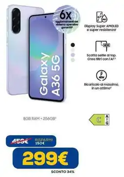 Euronics SAMSUNG Galaxy A36 5G offerta