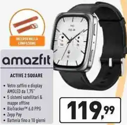 Unieuro Amazfit active 2 square offerta