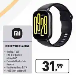 Unieuro Redmi watch 5 active offerta